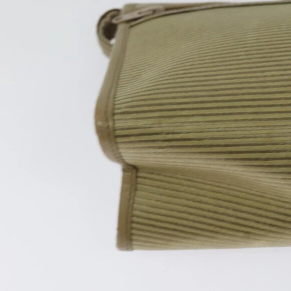 SAINT LAURENT Clutch Bag Canvas PVC Beige Gold Auth BA3959 - Picture 7 of 16